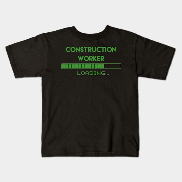 Construction Worker Loading Kids T-Shirt by Grove Designs